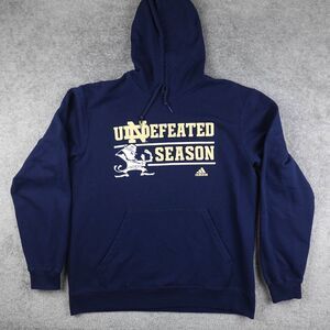 Notre Dame Sweatshirt Mens M Blue Fighting Irish Undefeated Football Hoodie 2012